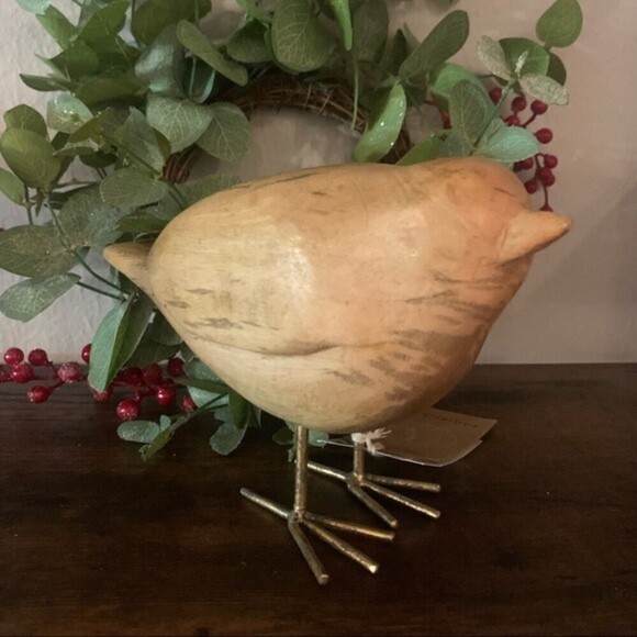 MCM Style Wood‎ Bird with Metal Legs Home Decor Figure - Picture 1 of 7